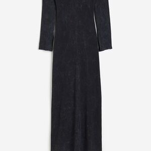 H&M Black Long Sleeve Off shoulder bodycon Dress